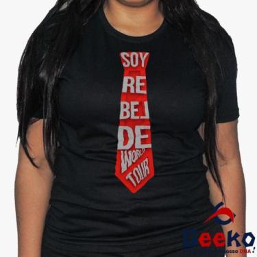 Imagem de Camiseta Soy Rebelde Tour 100% Algodão - RBD - Geeko, Preto gola carec