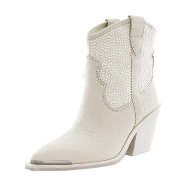 Imagem de Dolce Vita Bota feminina NASHE cano médio, pérolas brancas off-white, 7,5, Pérolas Brancas, 7.5