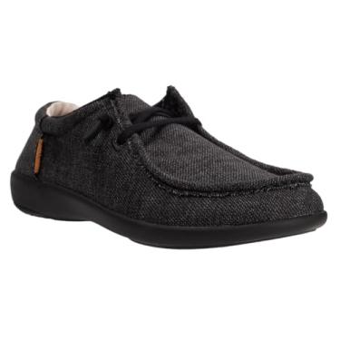 Imagem de Spenco Mocassim masculino Carefree Denim, Preto, 14 Wide