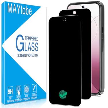 Imagem de MAYtobe [Pacote com 2 protetores de tela de privacidade projetados para Google Pixel 9 Pro XL vidro temperado, suporta desbloqueio de impressões digitais, antiespião, sem bolhas, antiarranhões, fácil