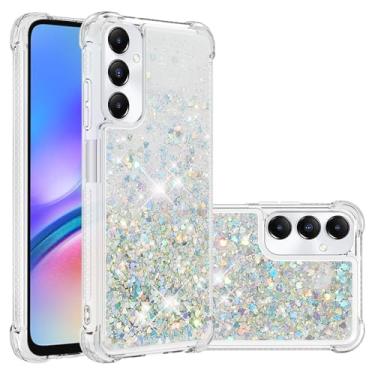 Imagem de Eilkmcre Capa para Samsung Galaxy A05S, capa de silicone TPU macio e transparente para mulheres e meninas à prova de choque para Samsung Galaxy A05S, prata