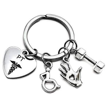 Imagem de Kit's Kiss Chaveiro PT fisioterapeuta, chaveiro PT, chaveiro de fisioterapia, esportes, massagem nas mãos, haltere, pingente de cadeira de rodas, presente fisioterapeuta, chaveiro PT, chaveiro