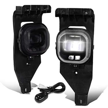 Imagem de DNA Motoring FL-ZTL-325-SM Caixa Preta Lente Fumê 12V Luzes de Neblina de LED Branco Substituição para 05-07 F250 350 450 550 SD