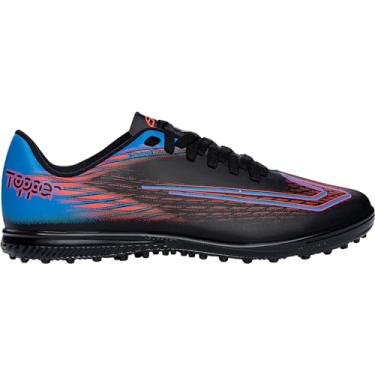 Imagem de CHUTEIRA DE SOCIETY TOPPER STRIKE IV Cor:Preto e Laranja;Tamanho:43