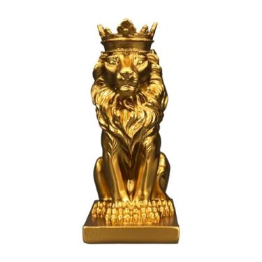 Imagem de Kuntesetty Estátua de com, Decoração de Mesa, Escultura de Resina, Artesanato Feito à Mão para Prateleira, Estante Ou Mesa, Dourado, Tamanho real