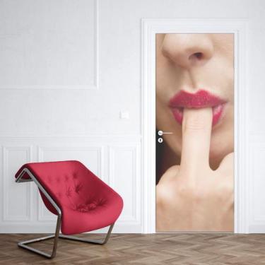 Imagem de Adesivo de Porta Mulher Dedo 02 - Império da Impressão, M - 80cm X 210
