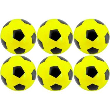 Imagem de 06x Bola De Vinil Pingo Dente De Leite Futebol Kit Atacado - Supri Lar