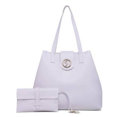 Imagem de Bolsa GABI Feminina Branco Marca Josy Anny Tira Colo De Ombro + Cartei