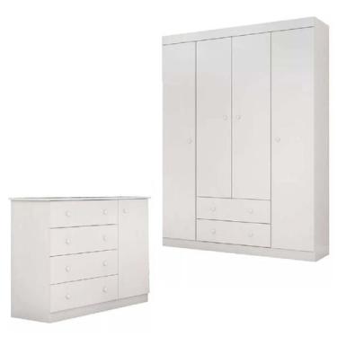 Imagem de Guarda Roupa De Bebê mais Cômoda Com Corrediças Telescópicas - Phoenix