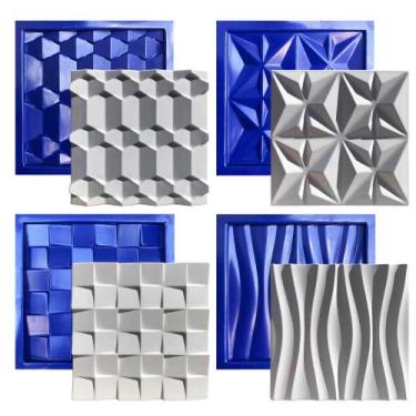 Imagem de Conjunto 4 Formas 3d Gesso E Cimento Abs 1mm Lindíssimo - Xmoldes Form