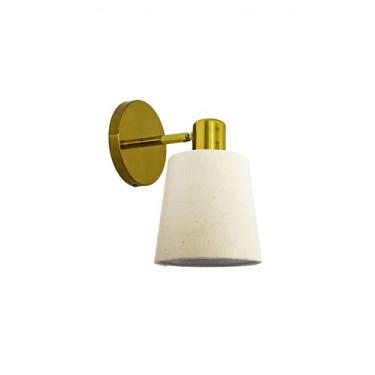 Imagem de Lustre Arandela Articulável Cúpula Cone Redondo Dourado Polido 367 - I