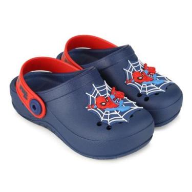 Imagem de Babuche Infantil Menino Grendene Marvel Homem Aranha - Azul/vermelho
