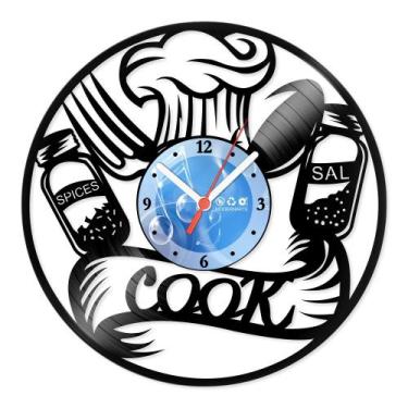 Imagem de Relógio De Parede Disco Vinil Cozinha - Especiarias Cook - VCZ-038 - M