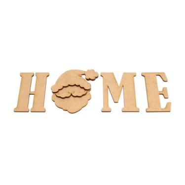 Imagem de Aplique Em Mdf Home Noel Grande Enfeite Artesanato - Metallica Acessór