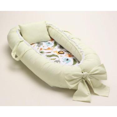 Imagem de Almofada Amamentação + Ninho Redutor Floresta + Redutor Bebê Conforto 