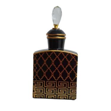 Imagem de Potiche Maior Porcelana Preto Detalhes Dourado  Formosa - LUXdecor Cas