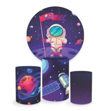 Imagem de Painel Decorativo Festa Infantil Astronauta 100% Poliéster - PRESENTE-