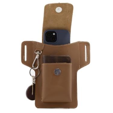 Imagem de Pochete Pampa's Country em Couro com Espaço para Celular e Carteira - 