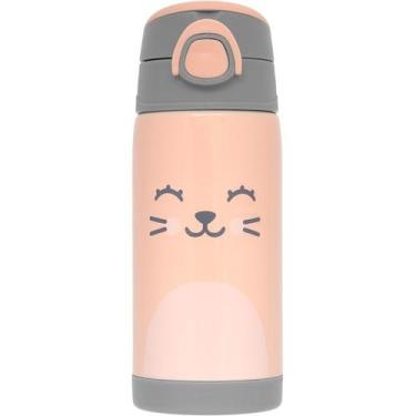 Imagem de Copo Térmico 400ML Com Parede Dupla em Aço Inoxidável e Canudo Gumy Pe