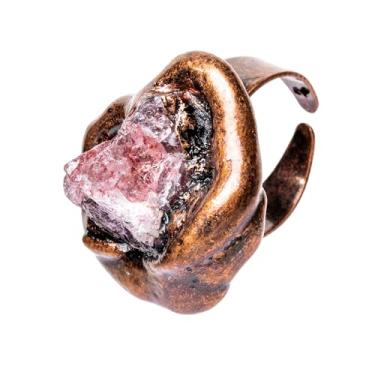 Imagem de YGLINE Anéis de pedra preciosa natural para mulheres, anéis de cristal cru para homens, joias de pedra vintage boho feitas à mão, anel aberto, anel ajustável., Pedra, Sem pedra preciosa