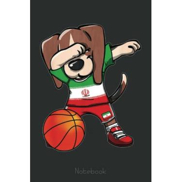 Imagem de Dabbing Beagle Dog Iran Iranian Basketball Fans Sport Notebook: A blank lined basketball notebook 6x9 in 110 Pages that makes a fun basketball gift ... women's basketball, team basketball gifts