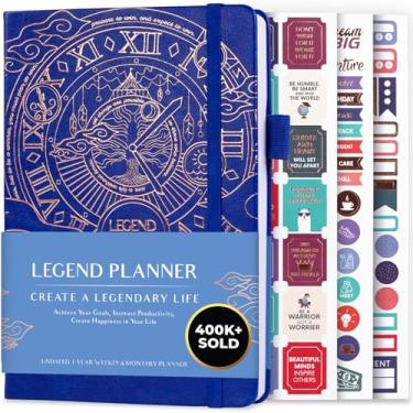 Imagem de Legend Planner – Planejador de vida semanal e mensal para atingir seus objetivos e viver mais feliz. Caderno organizador e diário de produtividade. A5 (azul royal)
