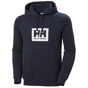Imagem de Helly-Hansen Moletom masculino HH Box, azul marinho, pequeno