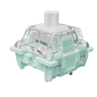 Imagem de Kutethy X Gateron Jade Series 3.0 interruptores brancos de mola dupla, 3 pinos 38gf lineares/pré-lubrificados para teclado mecânico (branco, 36 peças)