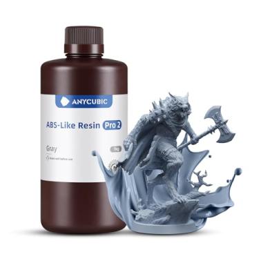 Imagem de ANYCUBIC resina de impressora 3d tipo abs pro 2, mais forte e resistente, alta precisão e longa duração, baixo odor, ampla compatibilidade para todas as impressoras 3d de resina lcd (cinza,
