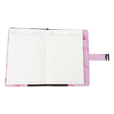 Imagem de A5 Note Book Marble PU Capa Bloqueio Com Senha Notebook Material Escolar de Escritório (Livro de códigos de mármore rosa)