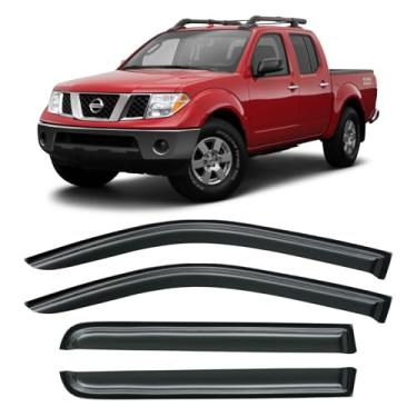 Imagem de Cxdar Protetores de chuva para viseiras de janela para cabine dupla Nissan Frontier 2005-2021, persianas de defletores de vento para Suzuki Equator Crew 2009-2013