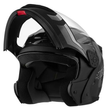 Imagem de Capacete de Moto Mixs MX Gladiator Delta Articulado Escamoteável Robocop Cinza Com Cinza 60