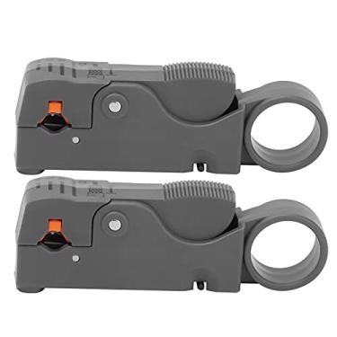 Imagem de Ferramenta de Descascamento de Fio, Conjunto de Descascador de Fio de Cabo Coaxial de Lâminas Duplas Ferramenta de Descascamento Rápido 2 Unidades para Cabo de TV, Cabo de