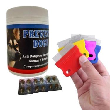 Imagem de Pente Para Piolhos e Pulgas em Cães com Prevents Dogs 12 Comprimidos P