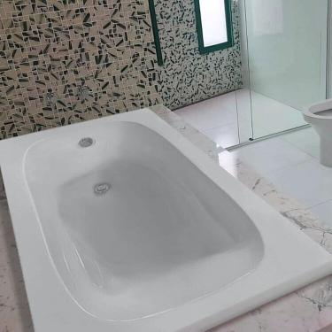 Imagem de Banheira Tulipa 150cm Design Moderno Imersão com 2 de Alças Inox Branco