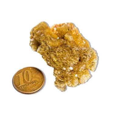 Imagem de 01 Drusa Mica Amarela Pedra Bruto 20 a 50g 3 a 5cm Tipo B - Cristaisde