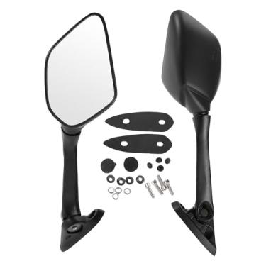 Imagem de INFINAUTO Espelhos retrovisores de motocicleta Suporte de espelhos laterais frontais para YAMAHA YZF R3 2015-2017 Alumínio Plástico Preto Ajustável