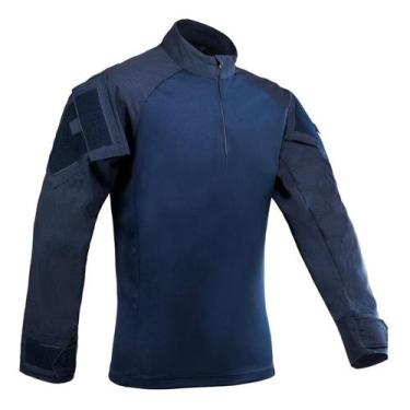 Imagem de Camisa Gandola Combat Shirt Guarda Gcm Azul Noturno - AQUILES, Azul ma