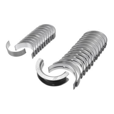 Imagem de ACROPIX Kit de rolamento principal e biela Nº 11217581009/11247628034 para BMW 125I 2006-2013 Rolamento da haste do virabrequim do motor metal prateado 26 peças