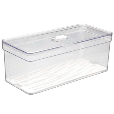 Imagem de Organizador de Geladeira Armario Cozinha 6,8L Acrilico Para Frutas Legumes e Vegetais (Unidade, Tela)