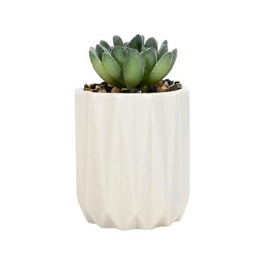 Imagem de SUSOYAOCHEN Vasos de plantas suculentas, vasos de cerâmica e orifício de drenagem, mini plantador de bonsai, vasos de flores pequenos para uso interno e externo para decoração de jardim e escritório