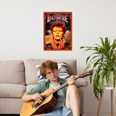 Imagem de Quadro Decorativo Poster Vintage David Bowie 33x24cm - Quadros On-line
