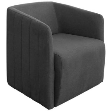 Imagem de Poltrona para Sala e Escritório Base Giratória Blue - Konfort, Linho C