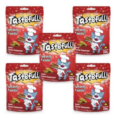 Imagem de Hana Tastefull Para Gatos Kit 5 Un Carne Saborosa 150g