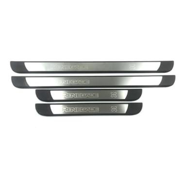 Imagem de 4 Peças Guarnição de Soleira de Porta de Carro para Jeep Renegade 2015-2025, Protetor de soleira de porta de carro soleira de porta protetor de entrada guarnição