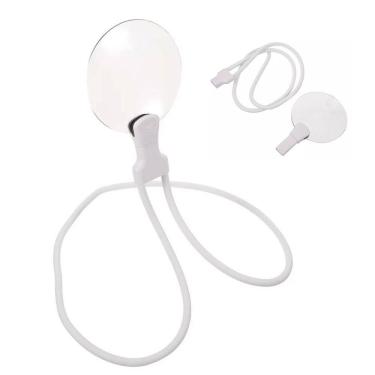 Imagem de Lupa de Pescoço Apoio Mesa Aumento 5x Haste Flexivel Idoso Leitura Trabalho Vista Cansada Visualizaçao Ampla