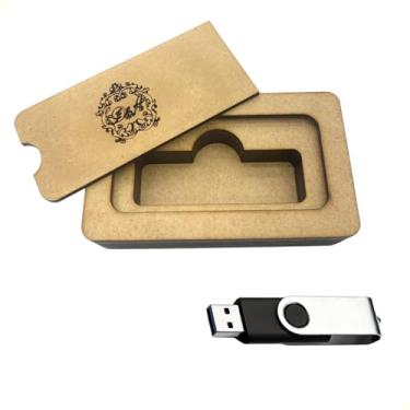 Imagem de Kit 10 Caixinhas Estojo Para Pen Drive Em Mdf Personalizada