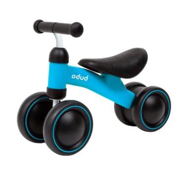 Imagem de Bicicleta de Equilíbrio Infantil Buba 4 Rodas Azul Rosa Sem Pedal para