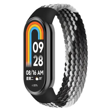 Imagem de LEIXIUER Pulseira trançada solo para Xiaomi Smart Band 9 8, feminina, masculina, pulseira de substituição de nylon elástico macio para Xiaomi Mi Strap 9/8