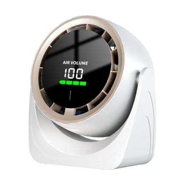 Imagem de WeiLaiKeQi Ventilador de ar ventilador de ar resfriamento pequeno vento forte 100 velocidade ajustável portátil ventilador de mesa, Branco